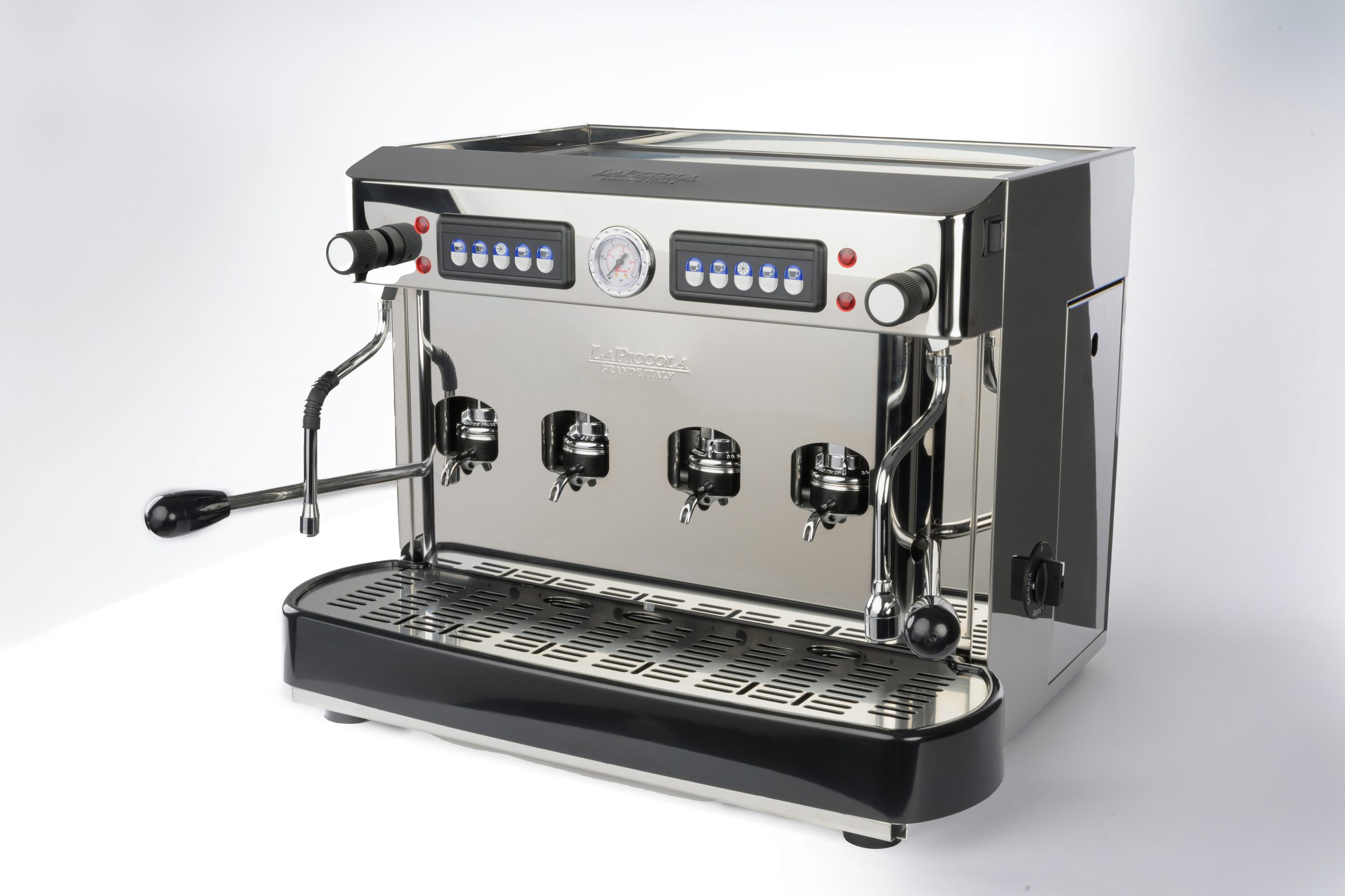 Macchina per caffè Cecilia Speed 4 groups, vista di tre quarti